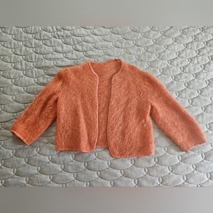 Vintage coral mohair cardigan